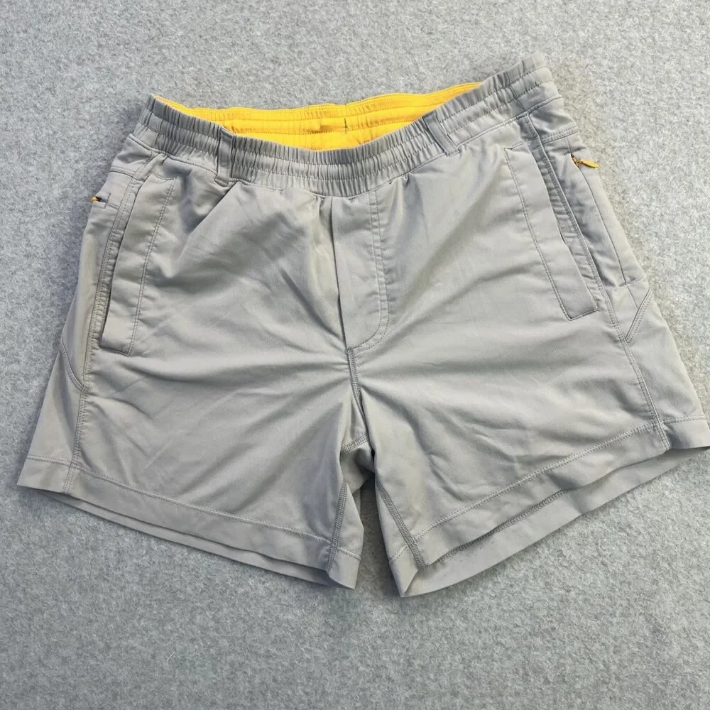 Bird Dogs Shorts Mens Small Gray Yellow Lined Boom for your Boomstick Athletic